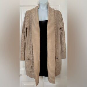 Leo & Nicole Women's Tan Long Cardigan Sweater XXL
